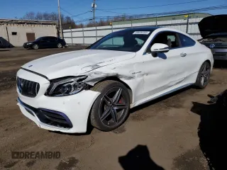 2019 Mercedes-Benz C 63 S AMG with VIN WDDWJ8HB5KF855455, listed as a Copart auction lot 49669255 with 35,982 mi miles and Salvage title. Bid and sale history available at DreamBid. Image 1.