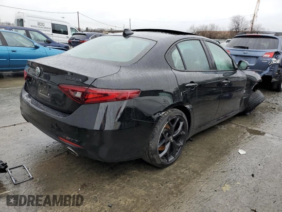 2021 Alfa Romeo Giulia Ti with VIN ZARFANBN2M7649430, listed as a Copart auction lot 71508952 with 0 mi miles. Bid and sale history available at carsss.com. Image 3.