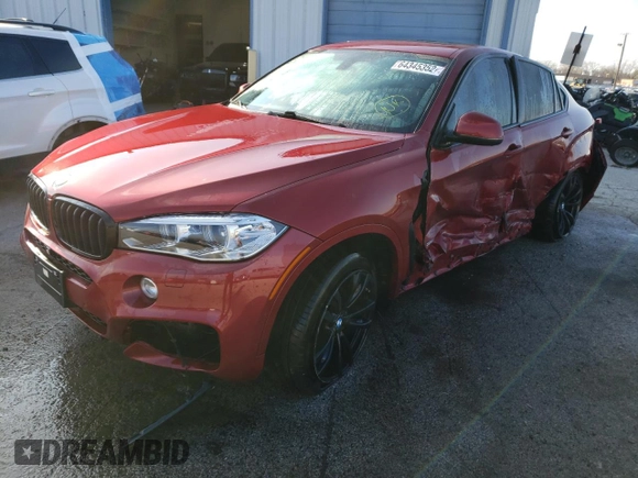 2017 BMW X6 xDrive35i with VIN 5UXKU2C33H0X47679, listed as a Copart auction lot 64345352 with 0 mi miles. Bid and sale history available at carsss.com. Image 2.