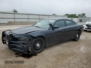 2019 Dodge Charger Police with VIN 2C3CDXKT1KH582405, listed as a Copart auction lot 57046445 with 136,171 mi miles and Salvage title. Bid and sale history available at DreamBid. Image 1.