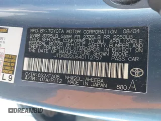 2004 Toyota Prius with VIN JTDKB22U640112757, listed as a IAAI auction lot 42145750 with 181,310 mi miles and . Bid and sale history available at DreamBid. Image 9.