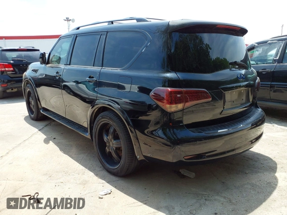 2012 Infiniti QX56 7-passenger with VIN JN8AZ2NFXC9519144, listed as a IAAI auction lot 42061647 with Not Provided miles and . Bid and sale history available at DreamBid. Image 3.
