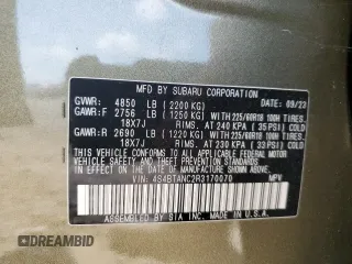 2024 Subaru Outback Limited with VIN 4S4BTANC2R3170070, listed as a Copart auction lot 55589505 with 8,904 mi miles and Salvage title. Bid and sale history available at DreamBid. Image 14.
