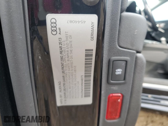 2017 Audi A4 Season of Audi Premium with VIN WAUDNAF43HN048073, listed as a Copart auction lot 44023205 with 102,311 mi miles and Salvage Title. Bid and sale history available at carsss.com. Image 12.