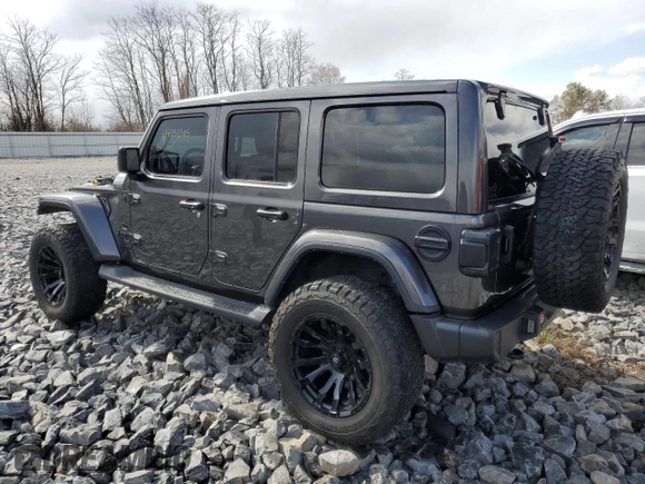 2022 Jeep Wrangler Unlimited Sahara with VIN 1C4HJXEN9NW191371, listed as a Copart auction lot 44553585 with 38,167 mi miles and Salvage title. Bid and sale history available at DreamBid. Image 2.