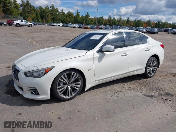 2017 Infiniti Q50 3.0t Premium with VIN JN1EV7AR4HM831716, listed as a IAAI auction lot 40413889 with 56,402 mi miles. Bid and sale history available at carsss.com. Image 19.