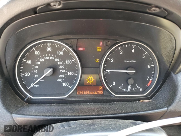 2012 BMW 1 Series 128i with VIN WBAUN1C50CVR00384, listed as a Copart auction lot 53232185 with 79,189 mi miles and Salvage title. Bid and sale history available at DreamBid. Image 9.