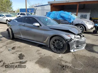 2022 Infiniti Q60 Luxe with VIN JN1EV7KL1NM630376, listed as a Copart auction lot 54434485 with 28,477 mi miles and Salvage title. Bid and sale history available at DreamBid. Image 4.