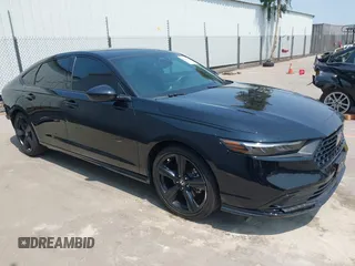 2025 Honda Accord Sport-L with VIN 1HGCY2F77SA007953, listed as a IAAI auction lot 42664656 with 9,539 mi miles and . Bid and sale history available at DreamBid. Image 1.