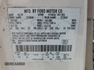 2010 Mercury Mariner with VIN 4M2CN8B78AKJ07854, listed as a Copart auction lot 71726414 with 195,757 mi miles and Non Repairable. Bid and sale history available at carsss.com. Image 15.