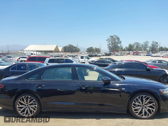 2024 Audi A8 with VIN WAULDAF89RN003075, listed as a IAAI auction lot 42502959 with 4,409 mi miles and . Bid and sale history available at DreamBid. Image 13.