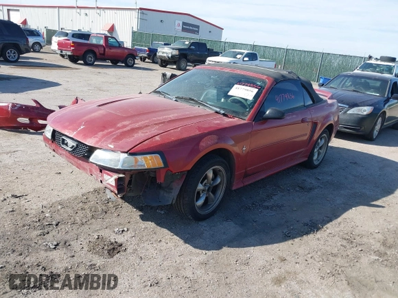 2001 Ford Mustang Deluxe with VIN 1FAFP44491F242798, listed as a IAAI auction lot 41779856 with 166,017 mi miles. Bid and sale history available at carsss.com. Image 2.