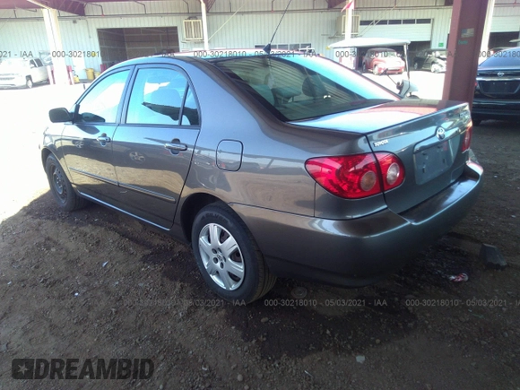 2007 Toyota Corolla CE with VIN 2T1BR30E67C747680, listed as a IAAI auction lot 30218010 with 129,565 mi miles and . Bid and sale history available at DreamBid. Image 3.
