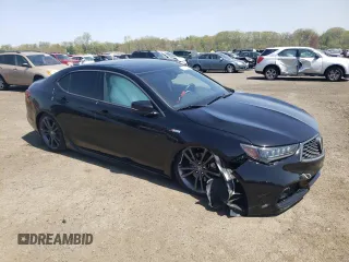 2019 Acura TLX w/A-Spec Pkg with VIN 19UUB1F68KA004325, listed as a Copart auction lot 54811755 with 90,070 mi miles and Salvage Title. Bid and sale history available at DreamBid. Image 4.