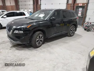 2023 Nissan Rogue SV with VIN JN8BT3BB2PW494860, listed as a IAAI auction lot 41694231 with 12,495 mi miles and . Bid and sale history available at carsss.com. Image 2.