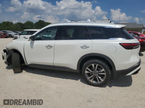 2024 Infiniti QX60 Luxe with VIN 5N1DL1FS7RC338753, listed as a Copart auction lot 61552565 with 24,667 mi miles and Salvage title. Bid and sale history available at DreamBid. Image 2.