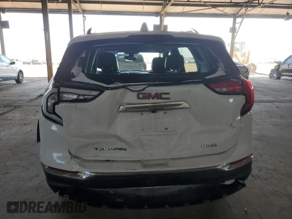 2020 GMC Terrain SLT with VIN 3GKALVEV5LL131921, listed as a Copart auction lot 52604825 with 123,300 mi miles and Salvage Title. Bid and sale history available at carsss.com. Image 6.