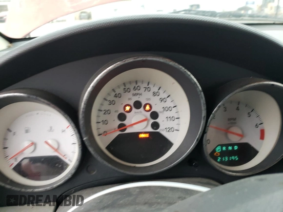 2007 Dodge Caliber SXT with VIN 1B3HB48B17D504667, listed as a Copart auction lot 43218045 with 213,195 mi miles and Clean Title. Bid and sale history available at DreamBid. Image 9.