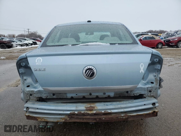 2008 Mercury Sable with VIN 1MEHM40W08G627317, listed as a Copart auction lot 45361995 with 194,506 mi miles and Salvage title. Bid and sale history available at DreamBid. Image 6.