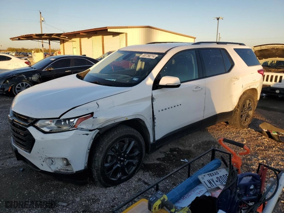 2019 Chevrolet Traverse RS with VIN 1GNERJKX8KJ135999, listed as a Copart auction lot 83758214 with 123,079 mi miles and Salvage Title. Bid and sale history available at carsss.com. Image 1.