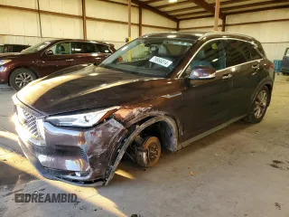 2020 Infiniti QX50 ESSENTIAL with VIN 3PCAJ5M37LF103375, listed as a Copart auction lot 79956814 with 61,821 mi miles and Salvage Title. Bid and sale history available at carsss.com. Image 1.