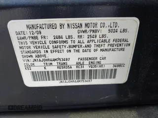 2010 Infiniti EX Journey with VIN JN1AJ0HR4AM753497, listed as a IAAI auction lot 42044229 with 202,070 mi miles and . Bid and sale history available at DreamBid. Image 9.