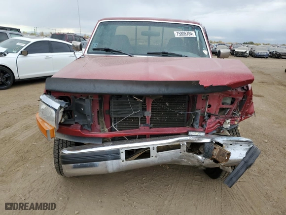 1996 Ford F-250 HD with VIN 1FTHX26G7TEA58886, listed as a Copart auction lot 75806784 with 220,898 mi miles and Salvage Title. Bid and sale history available at carsss.com. Image 5.