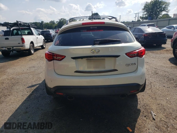 2016 Infiniti QX70 z VIN JN8CS1MU4GM670023, wystawiony jako Copart lot #59185875 z przebiegiem 123 880 mil mil oraz Szkoda całkowita • Salvage title. Historia ofert i sprzedaży dostępna na DreamBid. Obrazek 6.