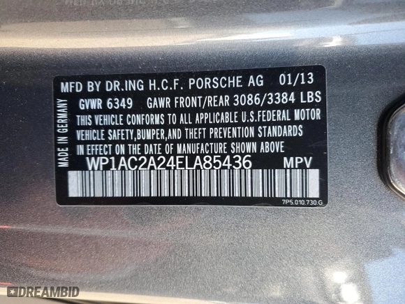 2014 Porsche Cayenne Turbo with VIN WP1AC2A24ELA85436, listed as a Copart auction lot 41666085 with 67,526 mi miles and Salvage Title. Bid and sale history available at carsss.com. Image 13.