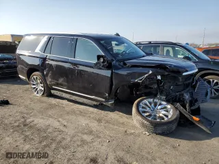 2022 Cadillac Escalade Premium Luxury with VIN 1GYS4BKL9NR173173, listed as a Copart auction lot 46096224 with 68,131 mi miles and Salvage Title. Bid and sale history available at carsss.com. Image 4.