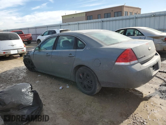 2008 Chevrolet Impala LS with VIN 2G1WB58K481297564, listed as a Copart auction lot 43193865 with Not provided miles and Salvage title. Bid and sale history available at DreamBid. Image 2.