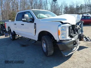 2023 Ford Super Duty F-250 SRW XL with VIN 1FT7W2BA9PEC16943, listed as a IAAI auction lot 41688677 with 7,668 mi miles. Bid and sale history available at carsss.com. Image 1.