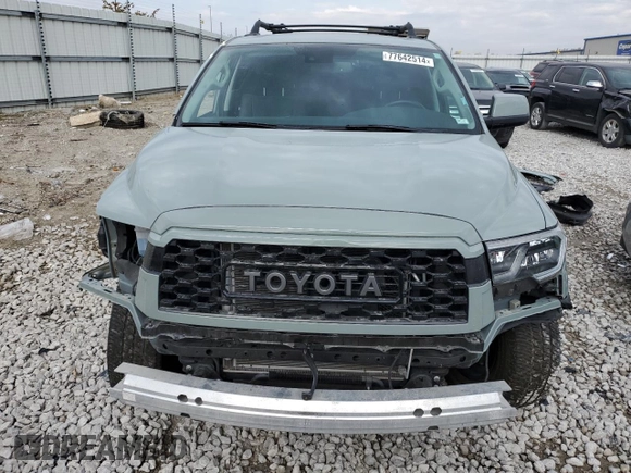 2021 Toyota Sequoia TRD Pro with VIN 5TDEY5B19MS186271, listed as a Copart auction lot 77642514 with 44,172 mi miles and Salvage Title. Bid and sale history available at carsss.com. Image 5.