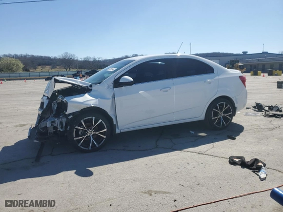 2016 Chevrolet Sonic LT with VIN 1G1JC5SHXG4162676, listed as a Copart auction lot 49361545 with 46,883 mi miles and Salvage Title. Bid and sale history available at carsss.com. Image 1.