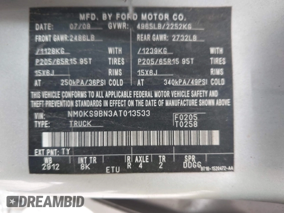 2010 Ford Transit Connect XLT с VIN NM0KS9BN3AT013533, выставлен на аукционе IAAI как лот 42426515 с пробегом 116 567 миль миль и . История ставок и продаж доступна на DreamBid. Изображение 9.