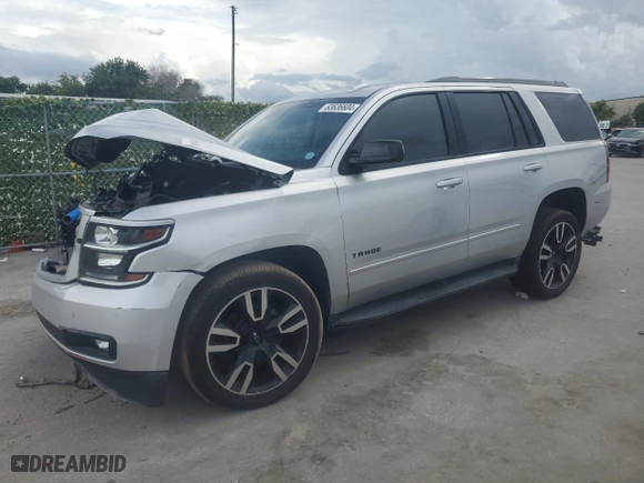 2018 Chevrolet Tahoe Premier with VIN 1GNSCCKJ5JR354222, listed as a Copart auction lot 63636604 with 0 mi miles and Salvage Title. Bid and sale history available at carsss.com. Image 1.