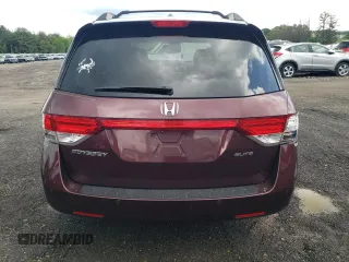 2015 Honda Odyssey Touring Elite with VIN 5FNRL5H98FB033336, listed as a Copart auction lot 57092355 with 186,046 mi miles and Salvage title. Bid and sale history available at DreamBid. Image 6.