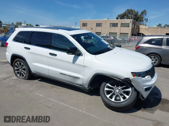 2018 Jeep Grand Cherokee Limited with VIN 1C4RJFBG3JC245943, listed as a IAAI auction lot 42287279 with 107,719 mi miles and . Bid and sale history available at DreamBid. Image 1.