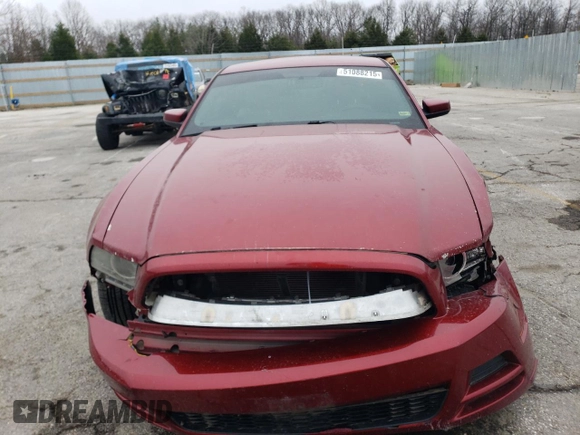 2014 Ford Mustang V6 with VIN 1ZVBP8AM1E5201367, listed as a Copart auction lot 51088215 with 153,209 mi miles and Salvage Title. Bid and sale history available at carsss.com. Image 5.