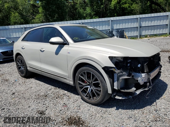 2022 Audi Q8 Prestige with VIN WA1FVBF1XND005269, listed as a Copart auction lot 50474954 with 21,283 mi miles. Bid and sale history available at carsss.com. Image 4.