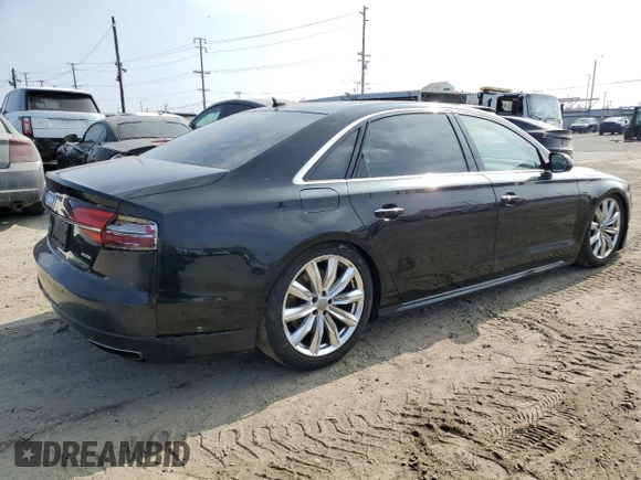 2017 Audi A8 with VIN WAU44AFD4HN014064, listed as a Copart auction lot 62373585 with 82,341 mi miles and Clean title. Bid and sale history available at DreamBid. Image 3.