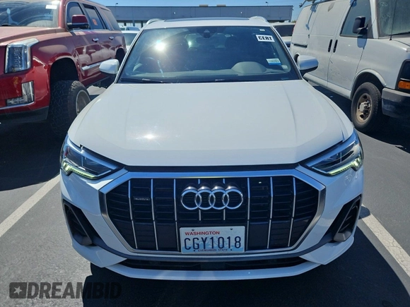 2023 Audi Q3 S line Premium with VIN WA1DECF3XP1106668, listed as a IAAI auction lot 42845143 with 46,005 mi miles and . Bid and sale history available at DreamBid. Image 47.