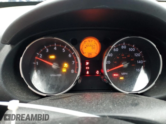 2008 Nissan Rogue SL with VIN JN8AS58V68W400735, listed as a Copart auction lot 52341475 with 165,904 mi miles and Salvage Title. Bid and sale history available at DreamBid. Image 9.