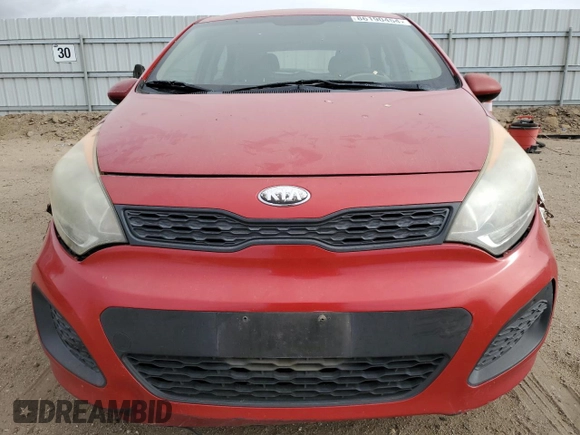 2013 Kia Rio LX with VIN KNADM5A32D6210014, listed as a Copart auction lot 86190454 with 160,175 mi miles and Salvage Title. Bid and sale history available at carsss.com. Image 5.
