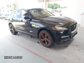 2017 Jaguar F-Pace 35t R-Sport with VIN SADCL2BV7HA063633, listed as a IAAI auction lot 42561114 with 131,230 mi miles and . Bid and sale history available at DreamBid. Image 1.