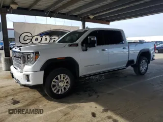 2023 GMC Sierra 3500HD Denali z VIN 1GT49WEY2PF249447, wystawiony jako Copart lot #56737205 z przebiegiem 46 413 mil mil oraz Szkoda całkowita • Salvage title. Historia ofert i sprzedaży dostępna na DreamBid. Obrazek 1.