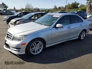 2014 Mercedes-Benz C with VIN WDDGF4HB4ER314592, listed as a Copart auction lot 51862905 with 127,908 mi miles and Salvage Title. Bid and sale history available at carsss.com. Image 1.