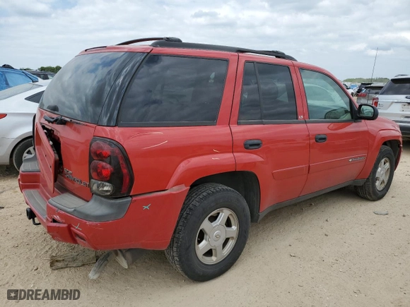 2002 Chevrolet TrailBlazer LTZ with VIN 1GNDT13S922268250, listed as a Copart auction lot 52828195 with 137,869 mi miles and Salvage Title. Bid and sale history available at carsss.com. Image 3.