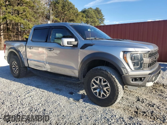 2021 Ford F-150 Raptor with VIN 1FTFW1RG3MFC82314, listed as a Copart auction lot 88801445 with 57,743 mi miles and Salvage Title. Bid and sale history available at carsss.com. Image 4.