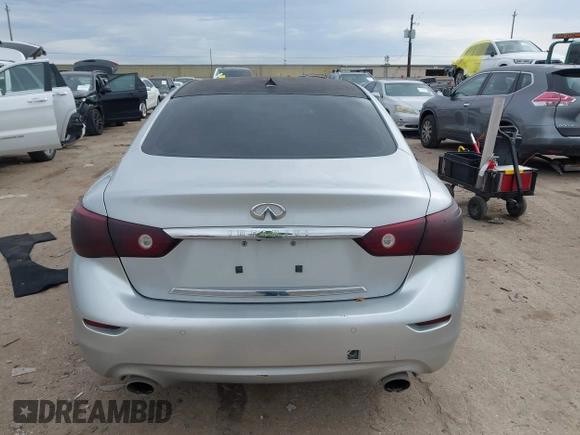 2014 Infiniti Q50 with VIN JN1BV7AP0EM681679, listed as a IAAI auction lot 41371773 with 141,940 mi miles. Bid and sale history available at carsss.com. Image 16.